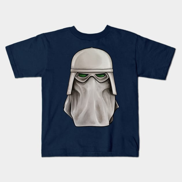 Snow Trooper Mask Kids T-Shirt by Gloomlight